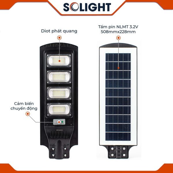 Đèn đường năng lượng mặt trời SL-LT09 120W liền thể