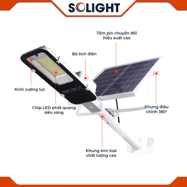 Đèn đường năng lượng mặt trời 120W SL012