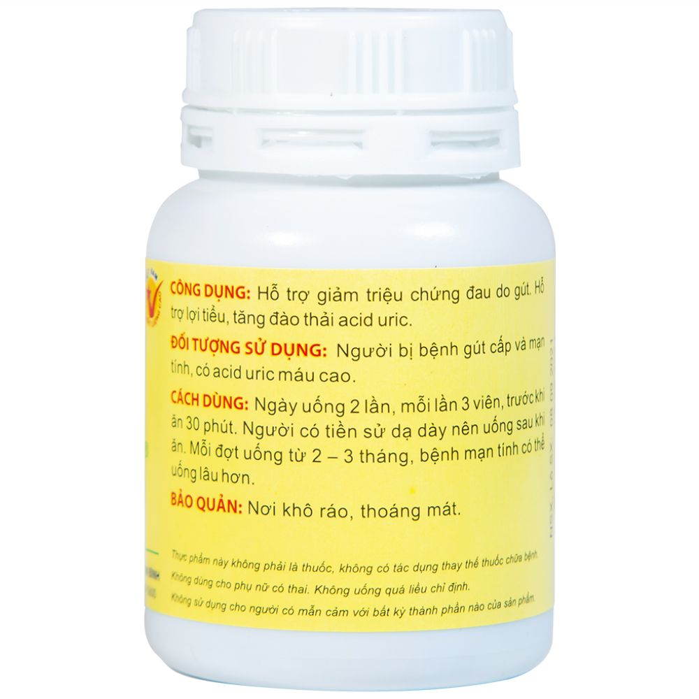  Viên Gout Tâm Bình hỗ trợ giảm triệu chứng đau do gút (60 viên) 