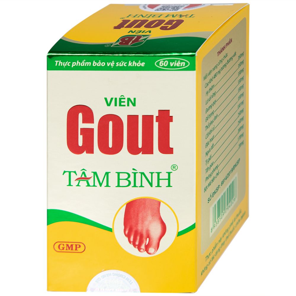  Viên Gout Tâm Bình hỗ trợ giảm triệu chứng đau do gút (60 viên) 