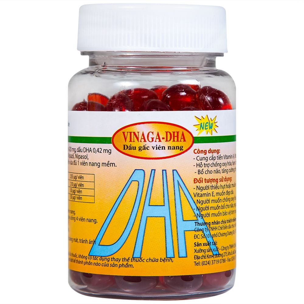  Dầu gấc viên nang Vinaga giúp tăng cường chống oxy hóa (100 viên) 