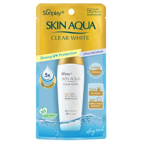  Sữa chống nắng dưỡng da trắng mịn Sunplay Skin Aqua Clear White SPF 50+ PA++++ (25g) 