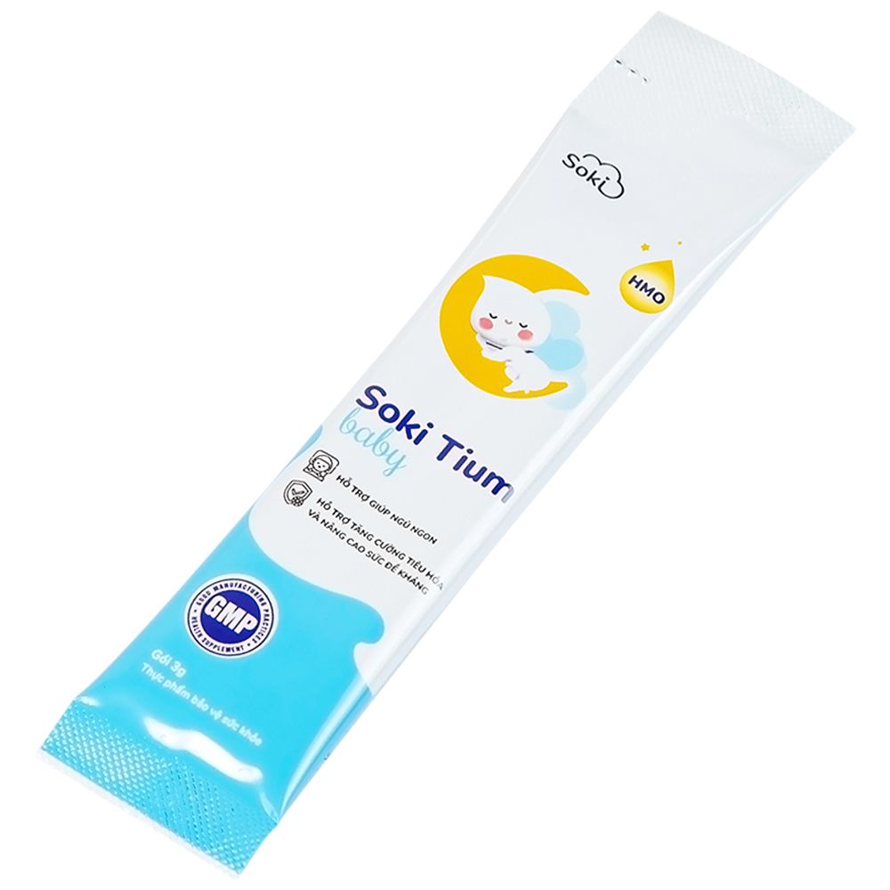  Bột hòa tan Soki Tium Baby hỗ trợ giúp ngủ ngon, tăng cường tiêu hóa (12 gói x 3g) 