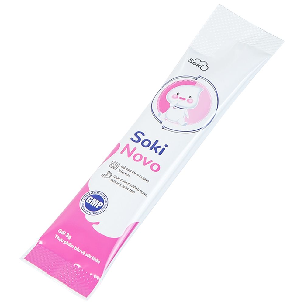  Bột hòa tan Soki Novo hỗ trợ tăng cường tiêu hóa, giúp giảm chướng bụng (18 gói x 3g) 