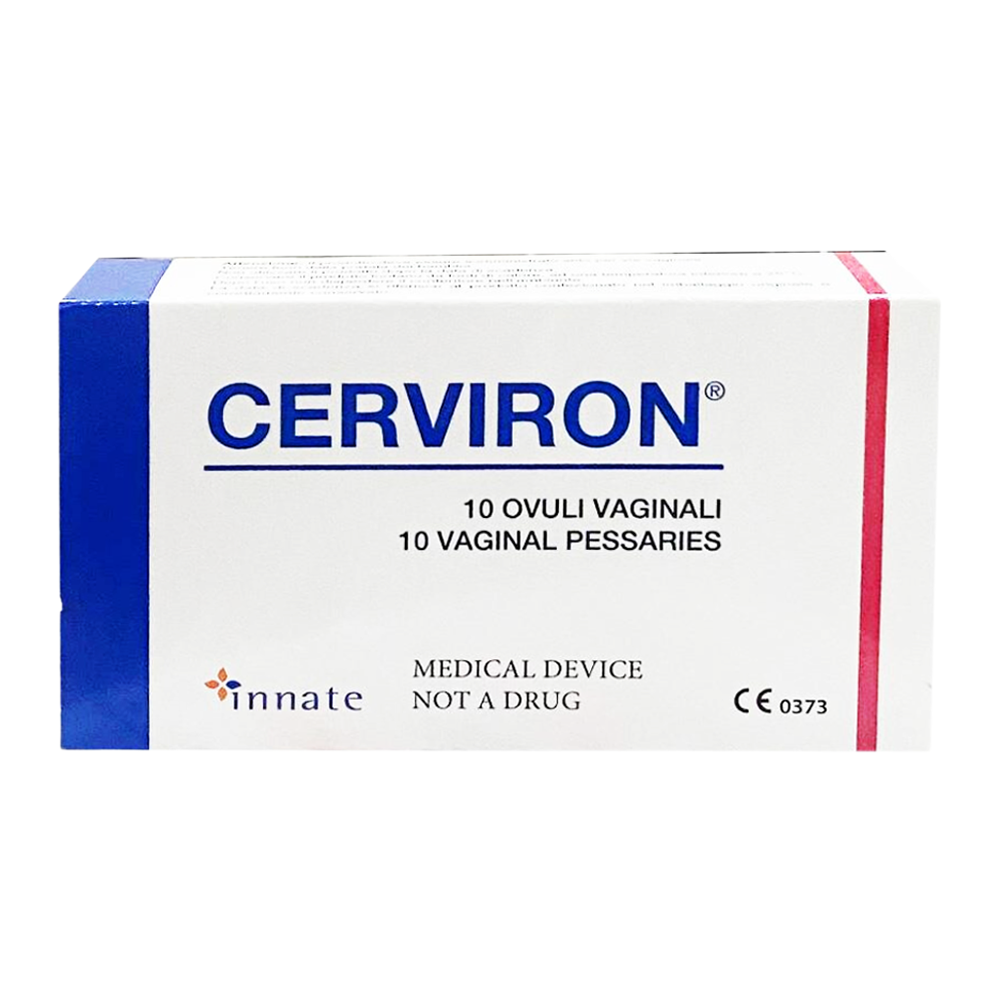  Viên đặt phụ khoa Cerviron Innate điều trị các bệnh lý âm đạo, viêm cổ tử cung (10 viên) 