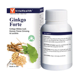  Thực phẩm bảo vệ sức khỏe VitaHealth Ginkgo Forte hỗ trợ hoạt huyết, dưỡng não (30 viên) 