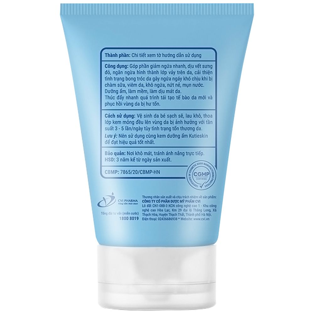  Kem bôi cho trẻ em bị chàm sữa Kutieskin giảm ngứa, kháng viêm, cải thiện bong tróc da (30g) 