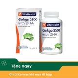  Viên uống Ginkgo 2500 With DHA VitaHealth hỗ trợ chức năng não bộ, tăng cường khả năng ghi nhớ (60 viên) 