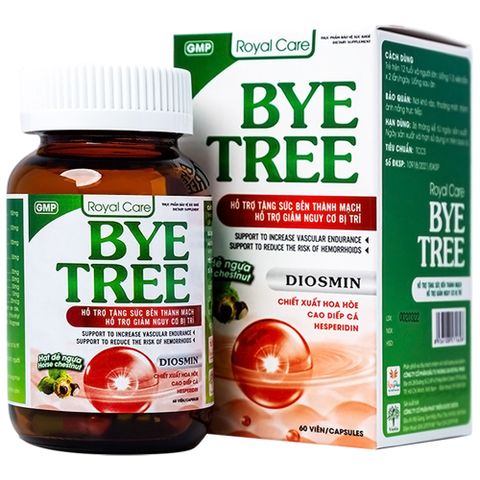  Viên uống Bye Tree Royal Care hỗ trợ tăng sức bền thành mạch, giảm nguy cơ bị trĩ (60 viên) 