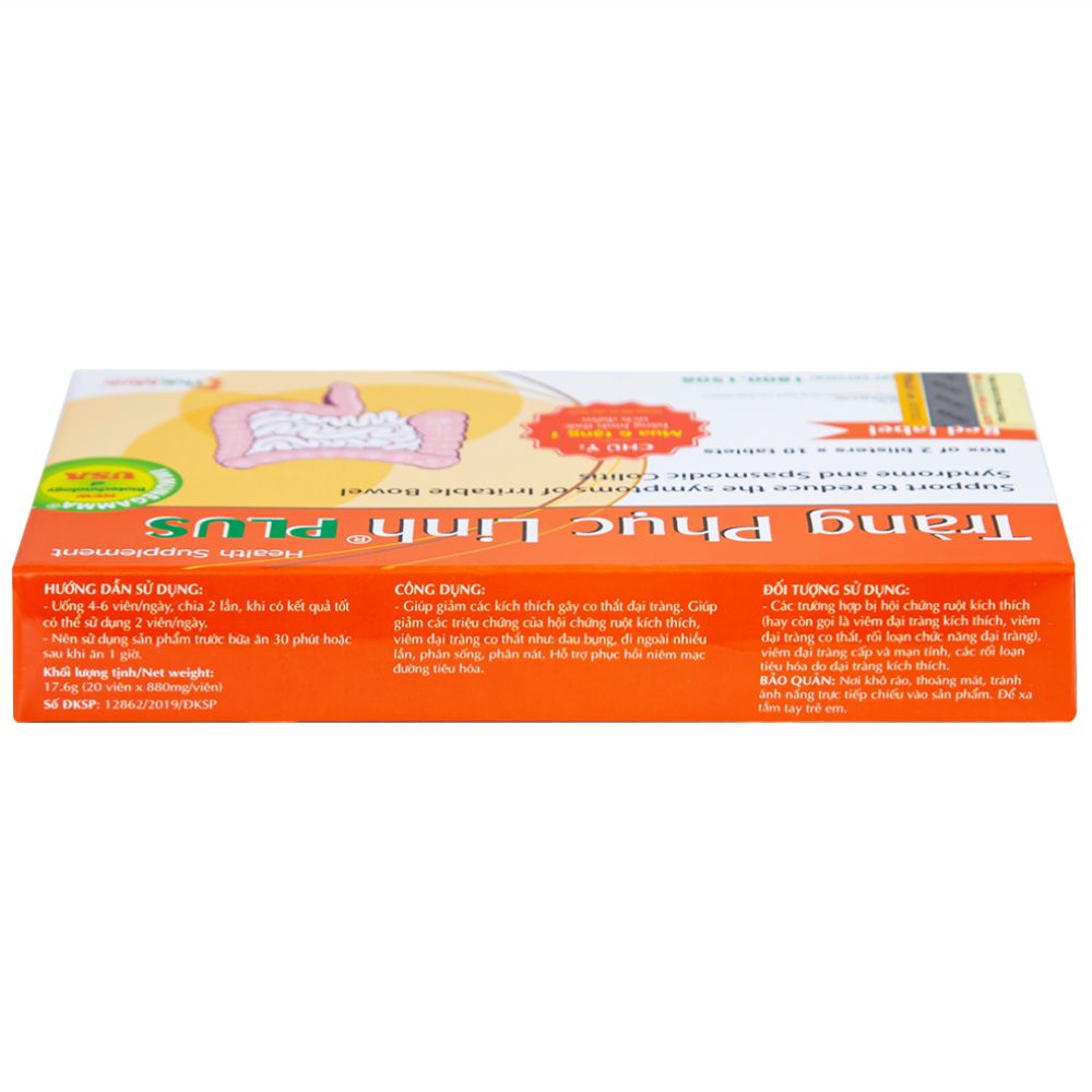  Viên uống Tràng Phục Linh Plus Thái Minh hỗ trợ giảm các triệu chứng của hội chứng ruột (2 vỉ x 10 viên) 