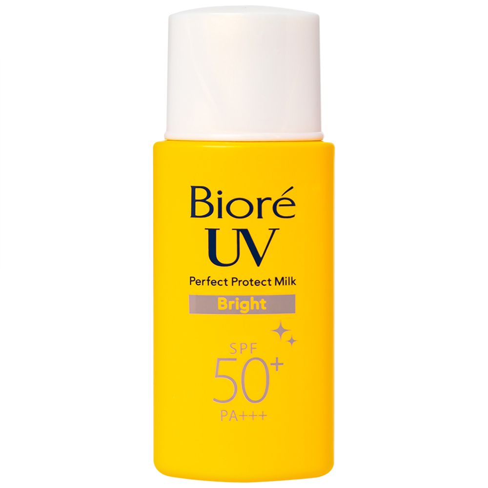  Sữa chống nắng mặt và toàn thân Bioré UV Perfect Protect Milk Bright SPF50+ PA+++ sáng mịn da (25ml) 