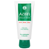  Kem rửa mặt ngăn ngừa mụn Acnes Creamy Wash Rohto dành cho da nhờn, da hỗn hợp (100g) 