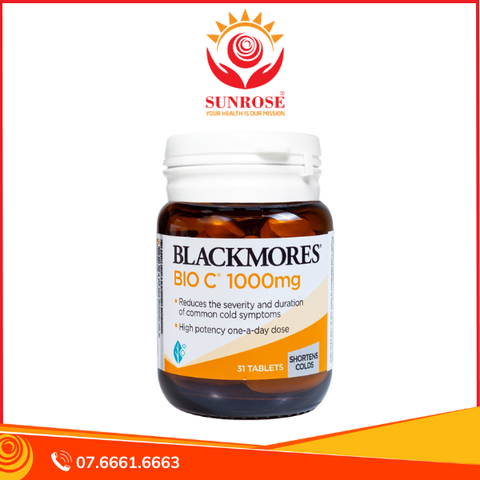  Viên uống Blackmores Bio C 1000mg bổ sung vitamin C, tăng cường sức khỏe (31 viên) 
