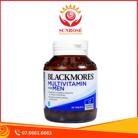  Viên uống Blackmores Multivitamin For Men cung cấp vitamin, khoáng chất (50 viên) 