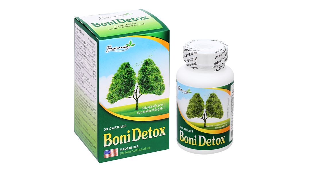 Boni Detox giúp giải độc phổi, long đờm, giảm ho hộp 30 viên – Sunrose.vn - TPCN Nhập khẩu Nhật Bản & Châu Âu