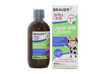  Siro Brauer Liquid Milk Calcium hỗ trợ phát triển xương cho bé chai 200ml 