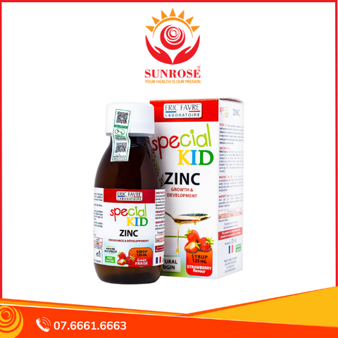 Siro Special Kid Zinc Eric Favre Wellness bổ sung kẽm, hỗ trợ tăng sức đề kháng cho trẻ (125ml) 