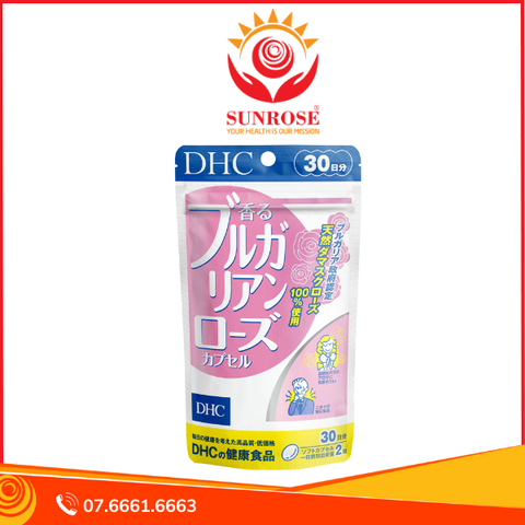  Viên uống Bulgarian Rose DHC bổ sung tinh dầu hoa hồng, tạo hương thơm tự nhiên cho cơ thể 30 ngày - 60 viên 