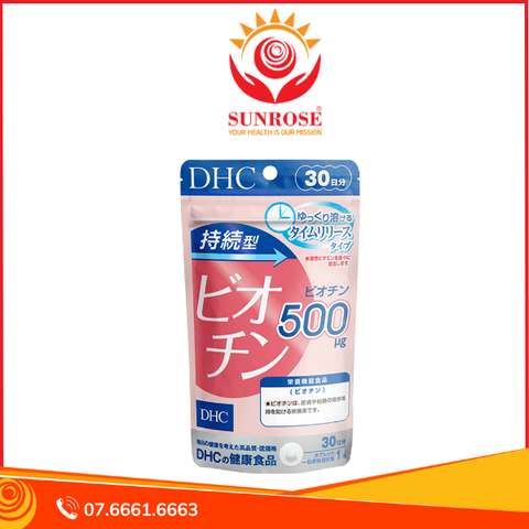  Viên uống DHC Sustained Release Biotin bổ sung biotin cung cấp dưỡng chất cho da và tóc (30 viên) 