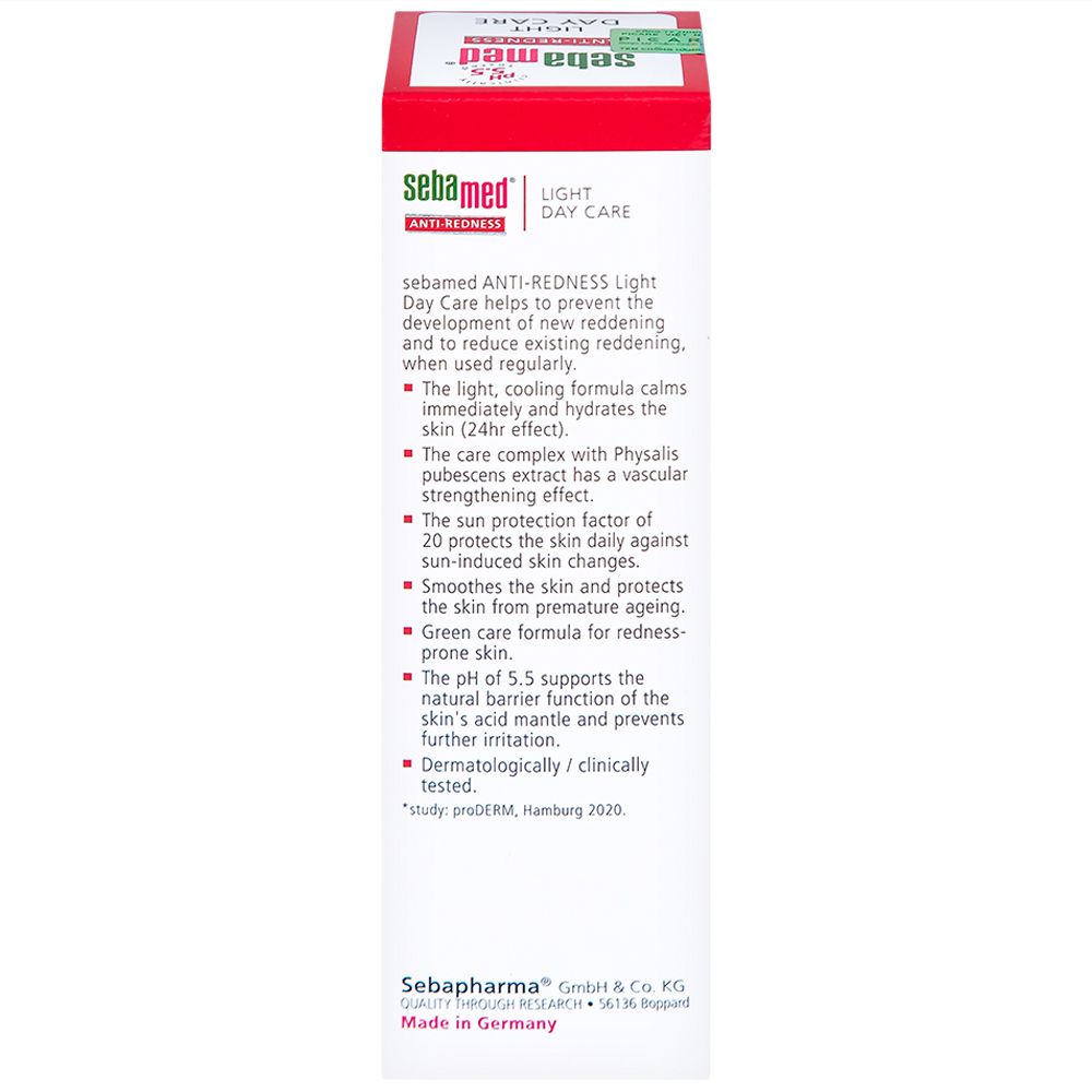  Kem dưỡng ban ngày Sebamed Anti-Redness Light Day Care dành cho da rất nhạy cảm và dễ bị đỏ (50ml) 