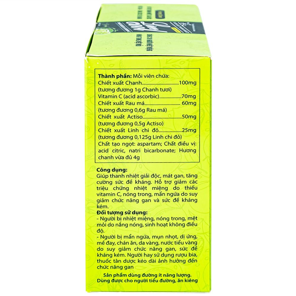  Viên sủi Thanh Nhiệt Livecool Nam Dược hương chanh giải độc, mát gan, tăng cường sức đề kháng (16 viên) 