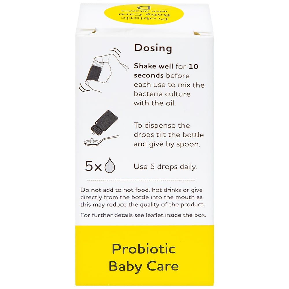 Men vi sinh BioGaia Protectis Baby Drops Vitamin D3 bổ sung lợi khuẩn cho đường tiêu hóa và vitamin D (5ml) 