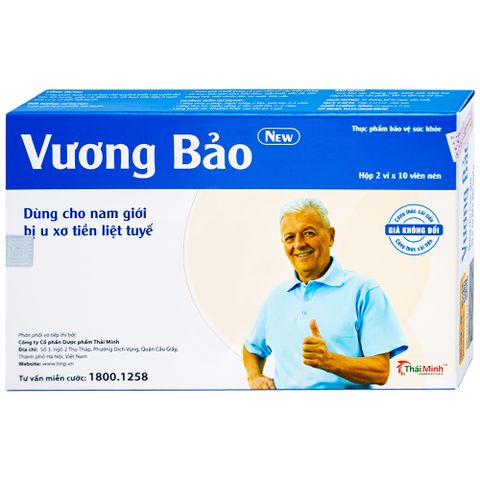  Viên nén Vương Bảo Thái Minh dùng cho nam giới bị u xơ tiền liệt tuyến (2 vỉ x 10 viên) 