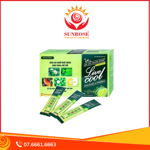  Bột sủi Thanh Nhiệt Livecool Nam Dược hương chanh hỗ trợ giải độc, mát gan (10 gói x 7g) 