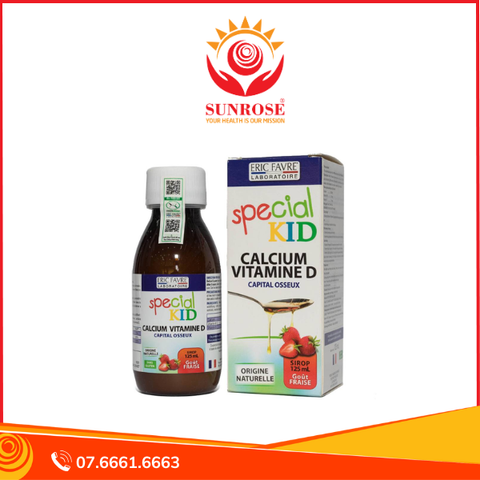  Siro Special Kid Calcium Vitamine D bổ sung Calci và Vitamin D giúp xương, răng chắc khỏe (125ml) 