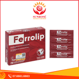  Ferrolip bổ sung sắt cho cơ thể, giảm nguy cơ thiếu máu do thiếu sắt hộp 20 gói x 1.8g 