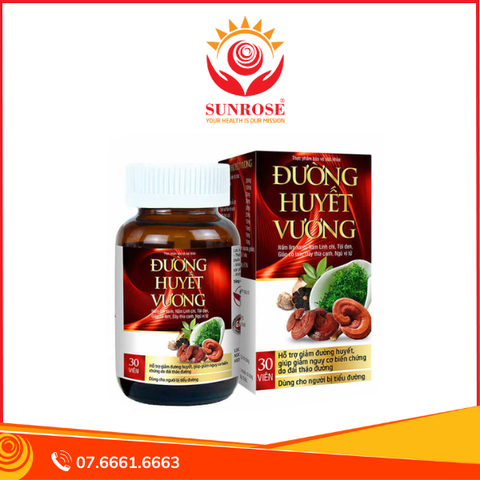  Đường Huyết Vương giúp giảm nguy cơ biến chứng do đái tháo đường hộp 30 viên 