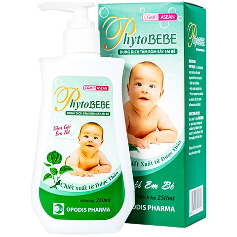  Dung dịch tắm rôm sảy em bé PhytoBeBe Opodis Pharma (250ml) 