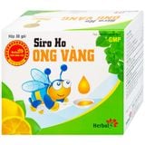  Siro ho Ong Vàng Thảo Dược Việt hỗ trợ làm ấm và sạch họng, giảm ho (30 gói x 5ml) 
