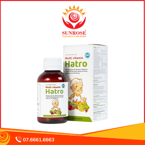  Siro Multi Vitamin Hatro hỗ trợ tăng cường sức khỏe, nâng cao sức đề kháng (120ml) 