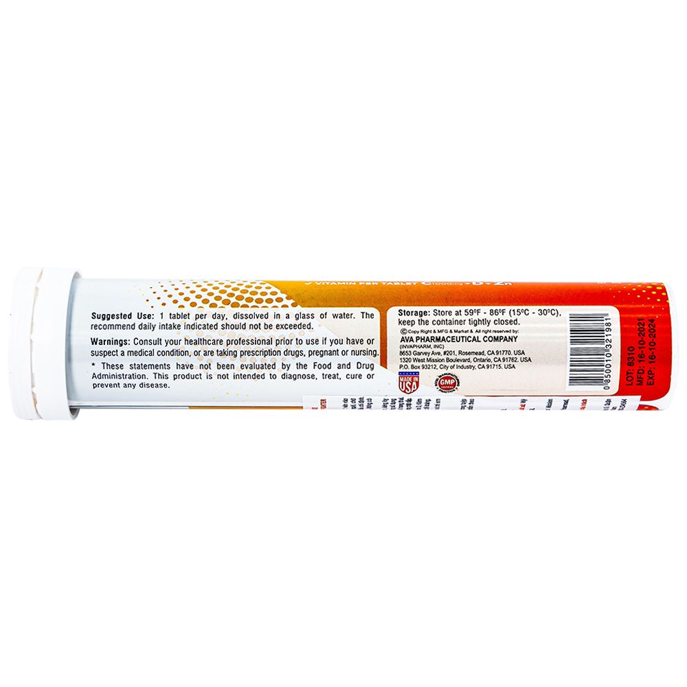  Viên sủi Optimax Immunity Booster Vid-Fighter tăng cường sức đề kháng cho cơ thể (20 viên) 