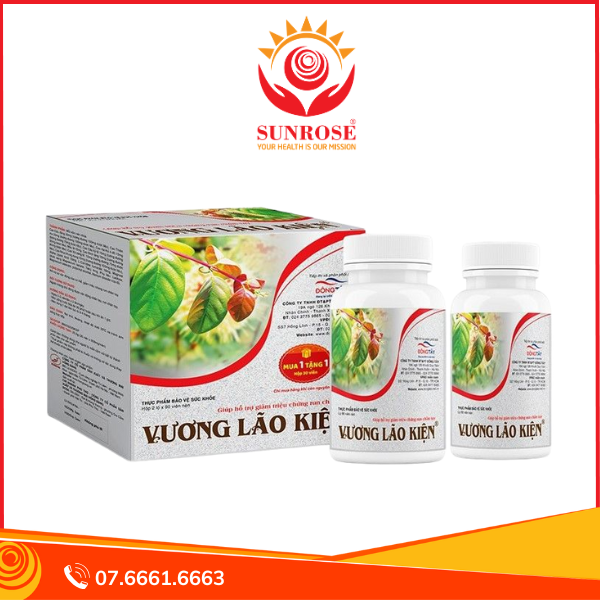  Vương Lão Kiện hỗ trợ giảm triệu chứng run chân tay hộp 2 chai x 90 viên 