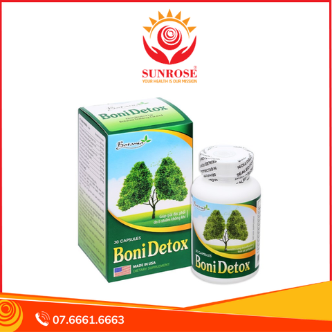  Boni Detox giúp giải độc phổi, long đờm, giảm ho hộp 30 viên 