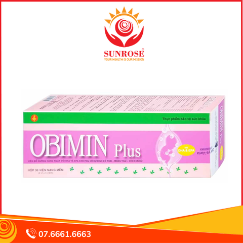  Viên uống Obimin Plus bổ sung các vitamin và khoáng chất (6 vỉ x 5 viên) 