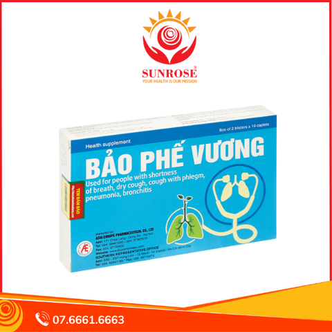  Bảo Phế Vương hỗ trợ thanh phế, giảm đờm, giảm ho hộp 20 viên 