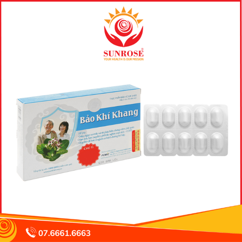  Bảo Khí Khang hỗ trợ các bệnh đường hô hấp hộp 20 viên 