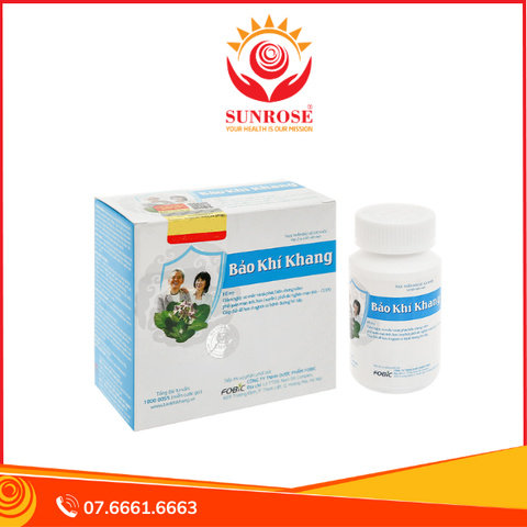  Bảo Khí Khang hỗ trợ các bệnh đường hô hấp hộp 120 viên 