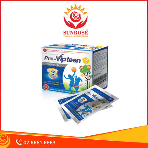  Cốm Pre-Vipteen 2 Vinh Gia giúp tăng chiều cao, tăng sức đề kháng (20 gói x 2g) 