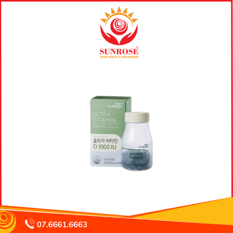  Ultra Vitamin D 1000IU Daesang Wellife - Viên Uống Hỗ Trợ Cải Thiện Xương Khớp 