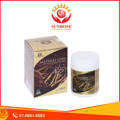  Đông trùng hạ thảo Alltimes Care Platinum Cordyceps bồi bổ cơ thể chai 60 viên 