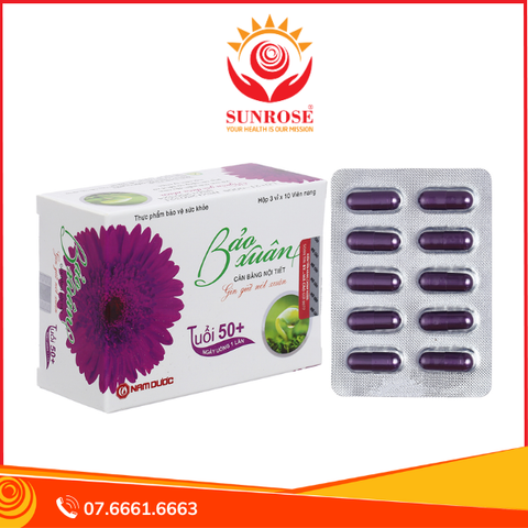  Bảo Xuân tuổi 50+ giúp cân bằng nội tiết tố nữ hộp 30 viên 