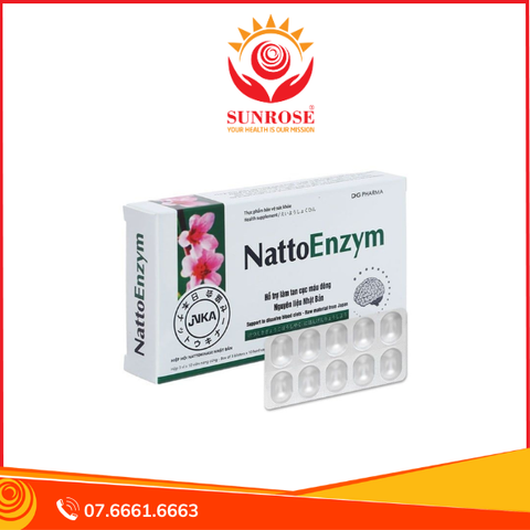  Viên uống NattoEnzym DHG hỗ trợ hoạt huyết, tăng tuần hoàn máu (3 vỉ x 10 viên) 