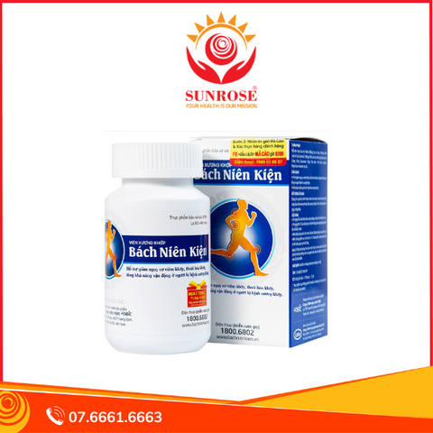  Viên uống Bạch Niên Kiện hỗ trợ giảm nguy cơ viêm khớp, thoái hóa khớp (Hộp 80 viên) 