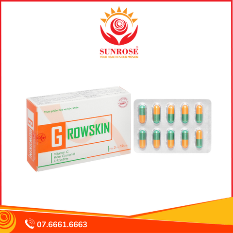  Growskin hạn chế lão hóa, làm đẹp da hộp 30 viên 