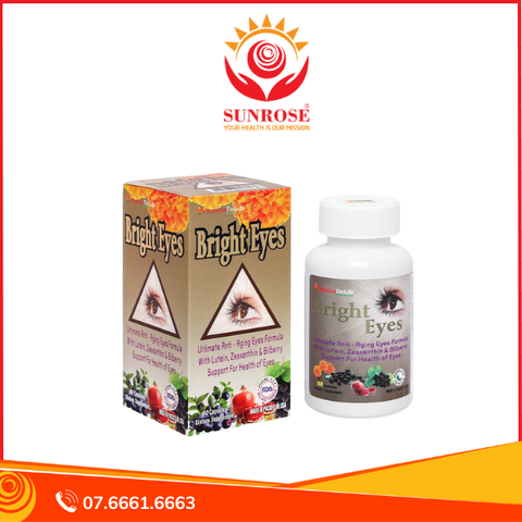  Bright Eyes bảo vệ điểm vàng, ngừa thoái hóa mắt hộp 60 viên 