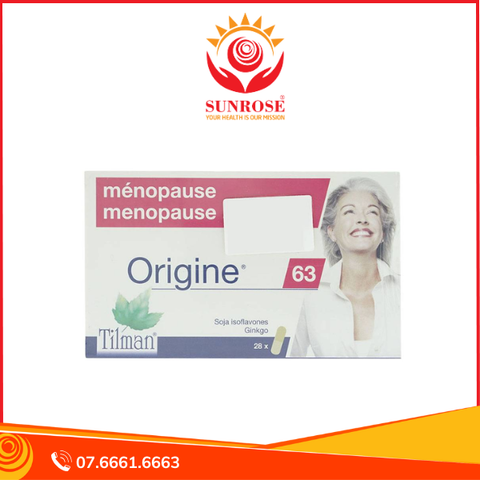  Viên nén Origine 63 Tilman hỗ trợ làm giảm triệu chứng thời kỳ tiền mãn kinh, mãn kinh (28 viên) 